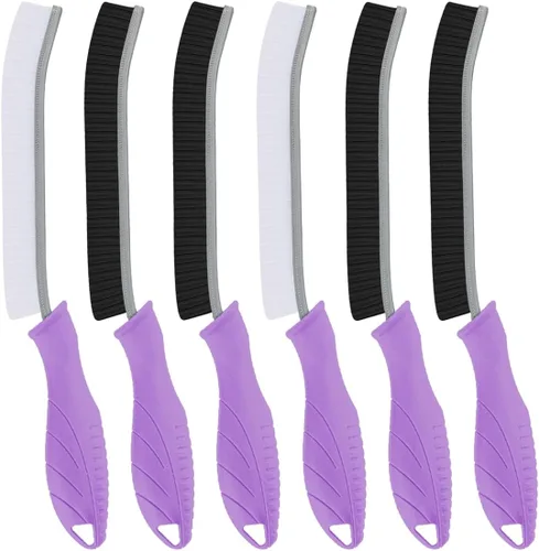 Miniatura 14 de TQRR 3 piezas cepillo de cerdas duras para limpieza de grietas, cepillo de limpieza, cepillo de limpieza para fregadero de cocina, cepillo para Negro