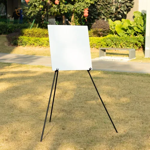 Miniatura 4 de Efavormart - Caballete portátil de metal negro resistente, trípode ajustable de 65 pulgadas, plegable para arte, letreros y exhibiciones