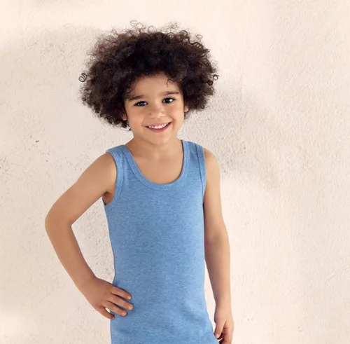 Miniatura 2 de Brix Camisetas sin mangas para niños pequeños Paquete de 4 camisas de algodón cómodas para niños pequeños.