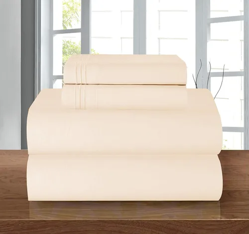Miniatura 67 de Elegant Comfort - Juego de sábanas de 4 piezas de microfibra, 1500 hilos, sin arrugas, sábana bajera elástica, esquinas tipo bolsillos profundos