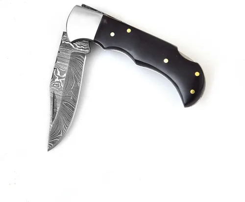 Miniatura 4 de Cuchillo de acero damascus 606H - Cuchillo plegable de bolsillo con clip - Cuchillo personalizado hecho a mano - Cuchillo de bolsillo damascus