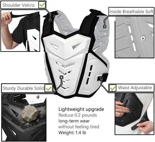 Miniatura 4 de Chaleco de Protección de Cuerpo Ligero para Motocicleta, Armadura para Cuerpo, Protector para Moto de Tierra, Carreras, Ciclismo, Esquí, Motocross
