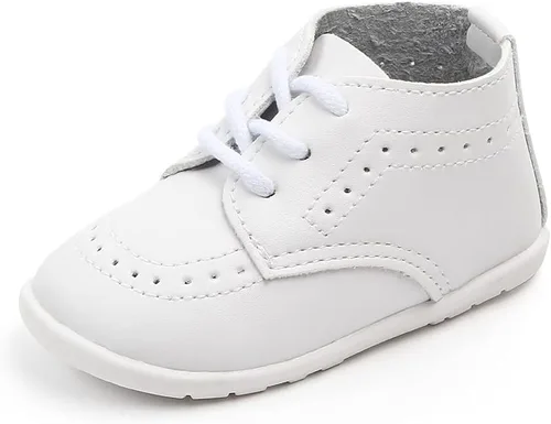 Zapatos Oxford de piel sintética para niños y niñas, adecuados para gatear, vestido de boda, fiestas de cumpleaños y cualquier ocasión