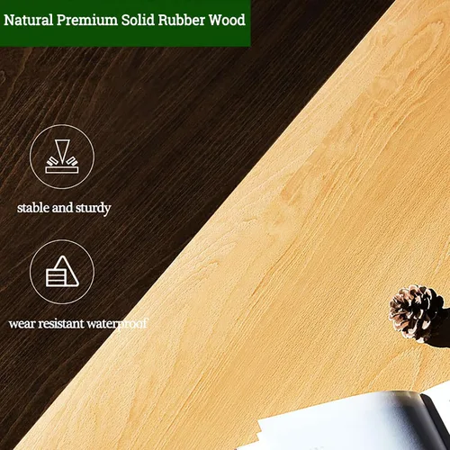 Miniatura 4 de Mesa auxiliar triangular de madera maciza, mesa de centro moderna de mediados de siglo para sala de estar, mesa auxiliar vintage de madera, mesa