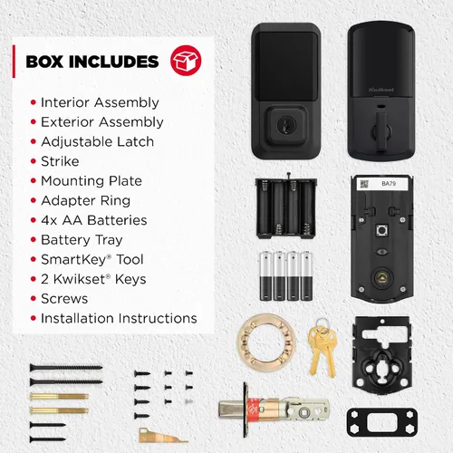 Miniatura 9 de Kwikset Halo Bloqueo inteligente Wi-Fi, cerradura de puerta delantera de entrada sin llave con pantalla táctil, acabado en negro mate, certificado