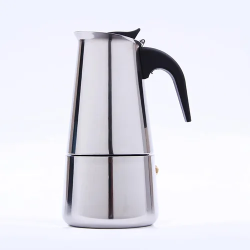 Miniatura 2 de Juego de cafetera espresso portátil de 6.8 fl oz, olla moka de acero inoxidable de 7 onzas con estufa eléctrica para oficina en casa, cafeterías