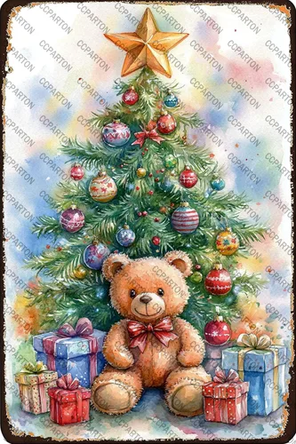 Miniatura 13 de CCPARTON Carteles de Feliz Navidad Graciosos Cartel de Hoja de Estaño para Decoración del Hogar Interior Jardín Patio Exterior Porche 8x12 Pulgadas