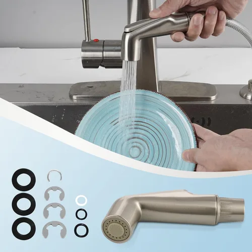Miniatura 4 de Hygie Rinse Accesorio de pulverización universal para fregadero de cocina, cabezal rociador lateral para fregadero de cocina, compatible con Delta