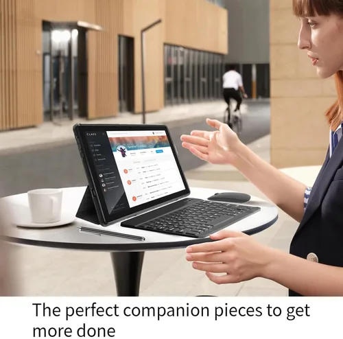 Miniatura 6 de TUOHAITIME Tablet Android 15, 12GB+64GB+1TB Expand, paquete de tablet de 10" con funda para teclado, lápiz capacitivo, CPU octa-core, cámara dual