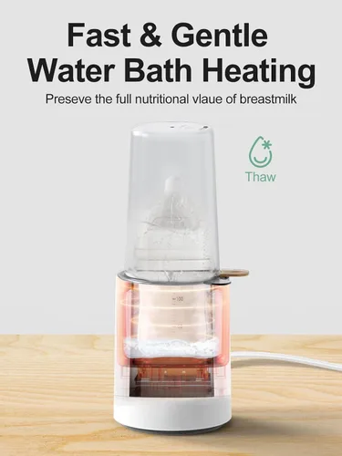 Miniatura 7 de MOMYEASY Calentador rápido de biberones de 2 minutos, calentamiento a vapor para leche materna y fórmula, se adapta a todos los biberones, control