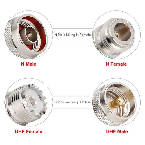 Miniatura 4 de XRDS -RF Adaptador N macho a UHF hembra Conector N a PL-259 SO-239 Conectores de cable coaxial RF coaxial Paquete de 2 (no para TV)
