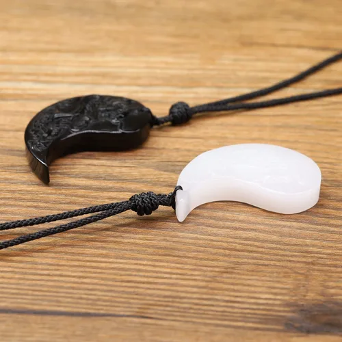 Miniatura 5 de COAI Collar de dragón y fénix, collares con colgante de Yin Yang para parejas
