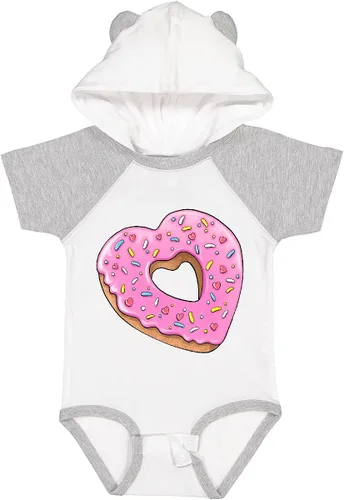 Miniatura 7 de inktastic Body de bebé con forma de corazón con glaseado rosa y chispas