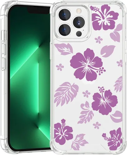 Miniatura 105 de Funda para iPhone 8 Plus y iPhone 7 Plus, linda funda Kawaii azul hibisco hawaiano floral estética floral para niñas preppy mujeres