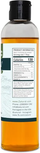 Miniatura 2 de Zatural Aceite de linaza prensado en frío – Aceite de semilla de lino líquido 100% puro sin OMG, vegano Omega-3 rico en ALA, perfecto