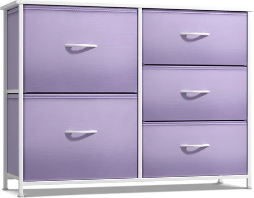 Miniatura 9 de Sorbus - Cómoda con 5 cajones, mesita de noche y mesa auxiliar para el hogar, accesorios de habitación, oficina, dormitorio universitario