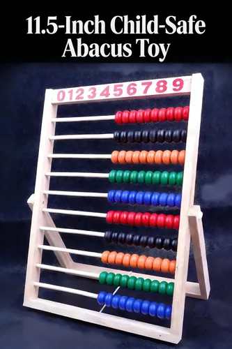 Miniatura 7 de MAGIKON Marco de números de madera para contar, ábaco de 10 filas para niños que aprenden matemáticas (11-1/2 pulgadas)