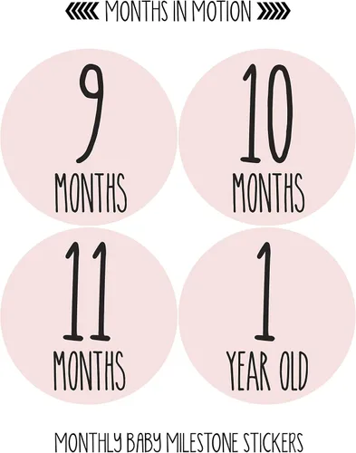 Miniatura 3 de Calcomanías mensuales para bebé niña, calcomanías de hitos para bebé, calcomanías para recién nacidos, calcomanías de mes para niña, calcomanías