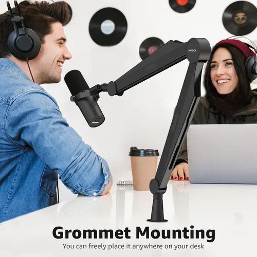 Miniatura 7 de IXTECH Brazo de micrófono con brazo para micrófono Blue Yeti Shure Sm7b Hyperx QuadCast Rode At2020 y soporte de micrófono Fifine