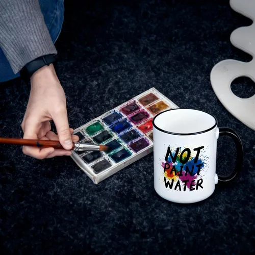 Miniatura 3 de Regalos para profesores de arte, taza de café con agua sin pintar de 11 onzas, regalos de agradecimiento para profesores de arte, artistas