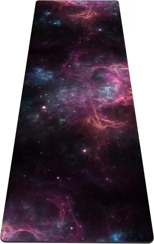 nuveti Alfombrilla de yoga con estampado extra grueso de elastómero termoplástico antideslizante con bolsa de transporte, 72 x 24 pulgadas, extra
