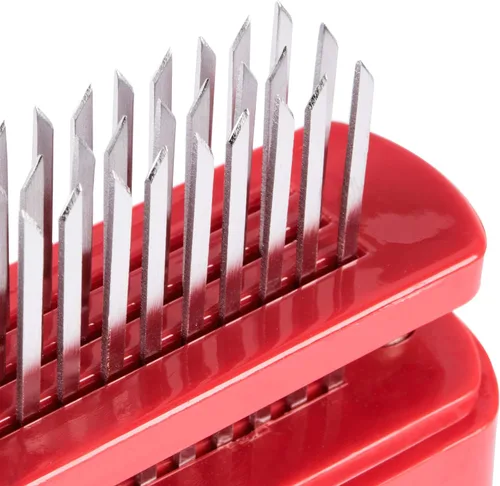 Miniatura 5 de Chef Master Herramienta ablandadora de carne, máquina ablandadora de carne de mano con cuchillas de aguja de acero inoxidable, afilada para filetes