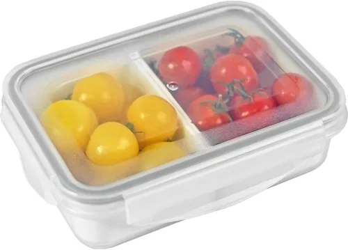 Miniatura 14 de carrotez Recipientes de almacenamiento de alimentos con 2 compartimentos removibles, recipientes para bocadillos con tapas herméticas, control