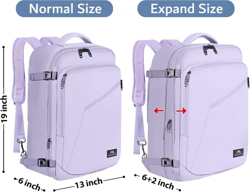 Miniatura 16 de MATEIN - Mochila de viaje extragrande de 10.56 galones, mochila de viaje ampliable apta para aerolíneas, para viajeros de fin de semana, hombres