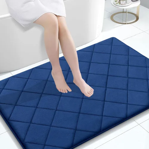 Miniatura 48 de OLANLY Tapete de baño de espuma viscoelástica de 24 x 16 pulgadas, ultra suave y absorbente, lavable a máquina, cómodo tapete de baño para suelo