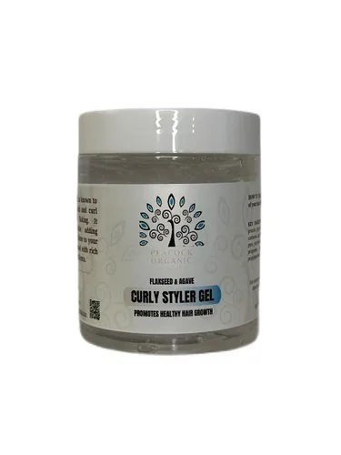 Gel de linaza y agave para cabello rizado, rizado 4C, gel para cabello rizado para mujeres negras, gel para el cabello definidor de rizos, 8 onzas