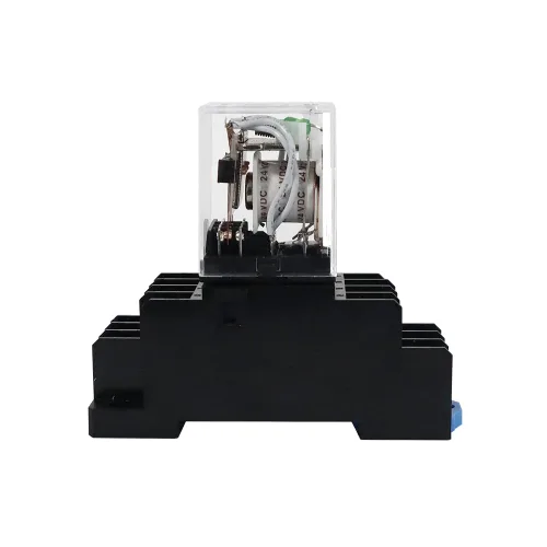 Miniatura 3 de ATO DC 24V Bobina 14 pines Relé de alimentación electromagnético 4PDT 4NO 4NC HH54P MY4NJ con base de enchufe de terminales