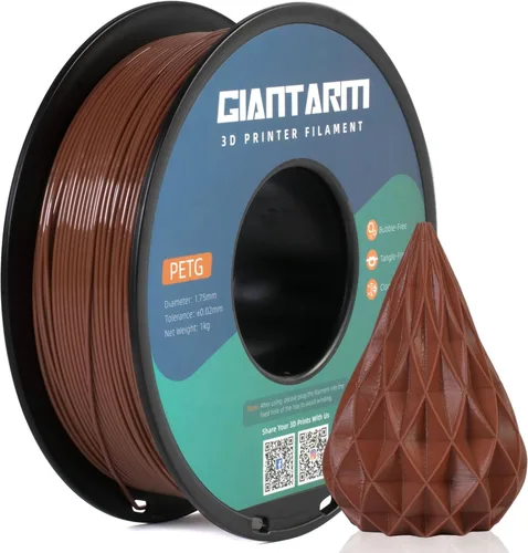 Miniatura 11 de Giantarm - Filamento PETG, 0.06 pulgadas, precisión dimensional de +/- 1/32 pulgadas, dureza mejorada, para la mayoría de impresoras FDM 3D, carrete