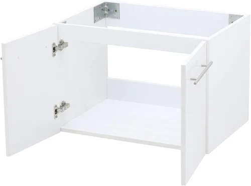Miniatura 4 de Juego de lavabo flotante para montaje en pared, tocador de textura blanca en relieve, fregadero de cerámica para encimera de piedra plana blanca, 30