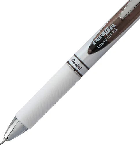 Miniatura 6 de Pentel EnerGel Pearl RTX - Bolígrafo de gel (0.020 in), línea fina, punta de aguja, tinta negra, caja de 12 unidades (BLN75PW-A)