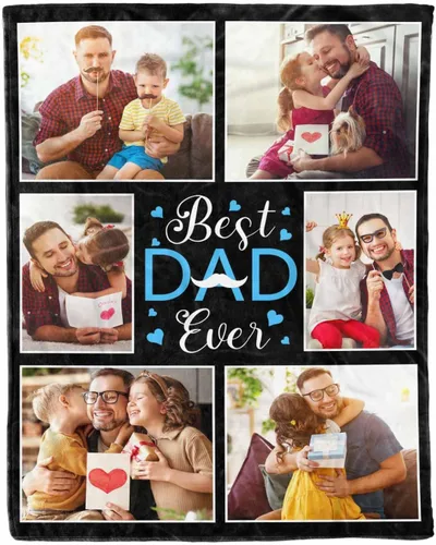 Miniatura 10 de D-Story Manta de hijo, divertidas mantas personalizadas con fotos, regalo para papá, manta de disfraz, regalo para hija, regalos personalizados