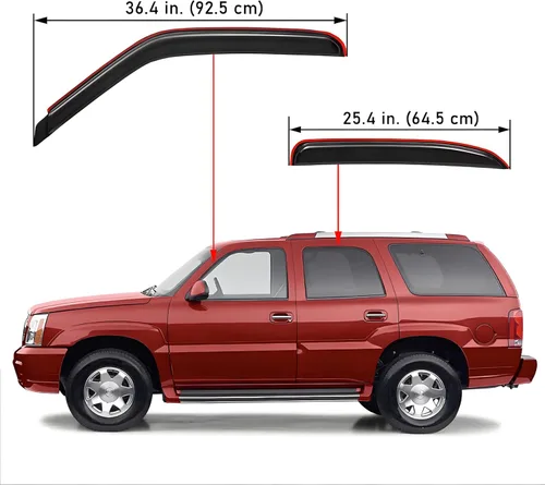 Miniatura 2 de Lightronic Visor de Ventana con Protección UV para Canal Interno, Compatible con Chevrolet Tahoe y GMC Yukon 2000-2006, Yukon Denali 2001-2006