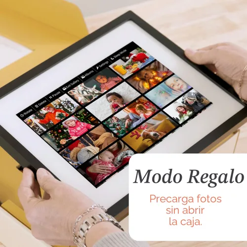 Miniatura 2 de Skylight Marco – Marco de fotos digital WiFi de soporte al cliente, pantalla táctil marco de fotos digital con fácil instalación, regalos de fotos