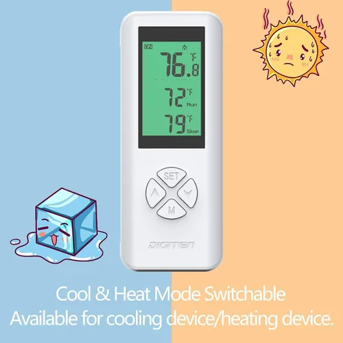 Miniatura 6 de DIGITEN Termostato inalámbrico enchufable, controlador de temperatura digital, termostato programable con sensor de temperatura integrado, control