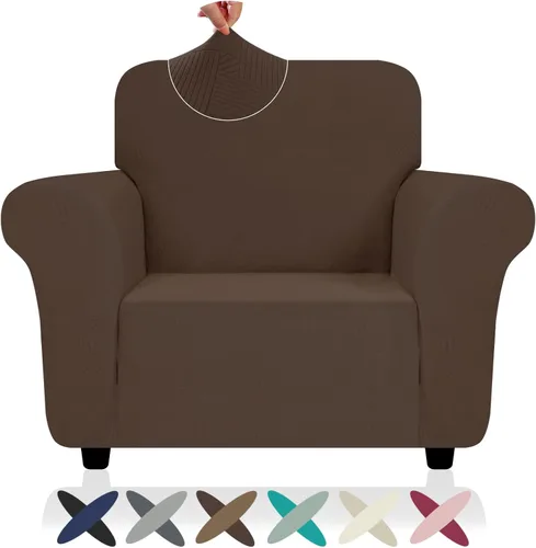 Miniatura 48 de ZNSAYOTX Funda súper elástica para silla (30"-47"), nuevas fundas de silla a rayas para sala de estar, aptas para perros y mascotas, protector