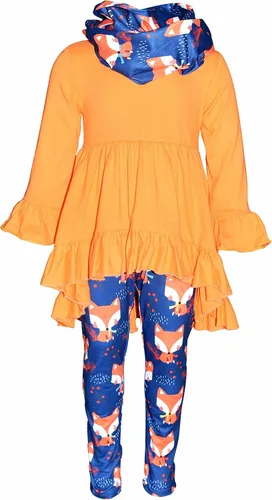Miniatura 4 de Unique Baby Conjunto de 3 piezas a juego para niñas para cada conjunto de leggings navideños