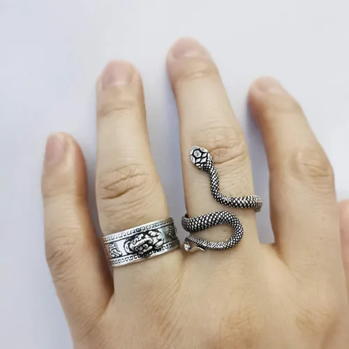 Miniatura 5 de Anillo ajustable de plata 990 Feng Shui PiXiu Mani Mantra Protección Wealth Ring