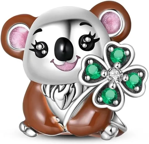 Miniatura 14 de Pulsera y collar de plata de ley 925 con dije de corazón, mariposa, loto, avión, viaje, lindo gato, cuentas, regalo para mujer