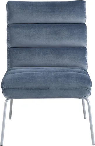 Classic Brands Eternity - Silla decorativa tapizada sin brazos, azul, moderna de mediados de siglo, ergonómica