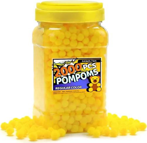 Miniatura 34 de Bundooraking Pompones, 1.5 pulgadas (4cm), 90 piezas bolas grandes multicolor a granel para artes y manualidades, pompones suaves y esponjosos