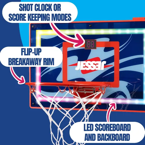 Miniatura 2 de Aro de Baloncesto Mini Oficial de Techo Jesser con (2) Bolas Exclusivas Divertido Juego de Interior para Todas las Edades 6+
