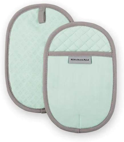 Miniatura 13 de KitchenAid Juego de 2 agarraderas Asteroid, aguamarina, 6.5"x10" Aqua Sky