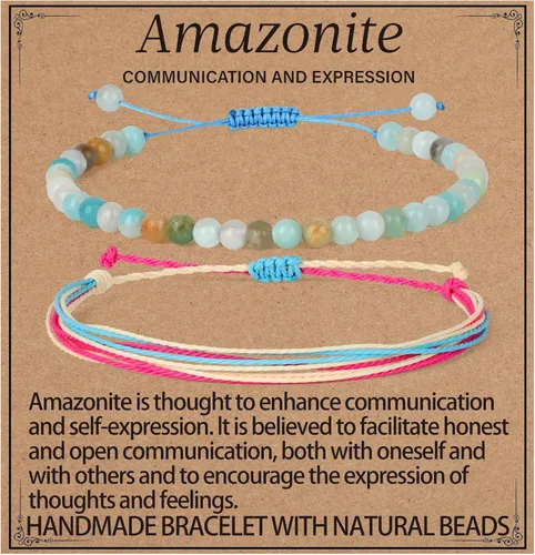 Miniatura 52 de LPBeads Pulsera de piedra natural hecha a mano de tamaño ajustable