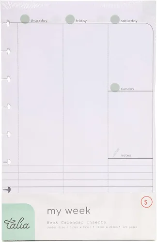 Miniatura 10 de Talia - Repuestos para cuaderno de espiral (páginas punteadas, Junior (5.5 x 8.5 pulgadas))