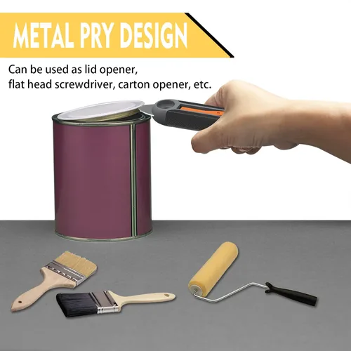 Miniatura 2 de XW Paquete de 4 cortadores de caja de seguridad autoretráctiles, cuchillo utilitario con cambio rápido de cuchilla, 10 cuchillas adicionales