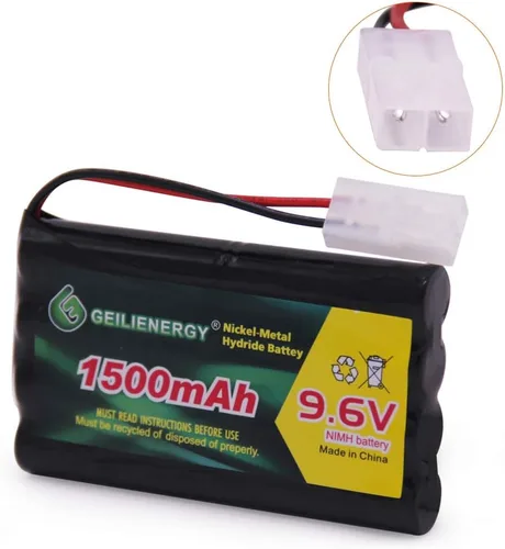 Miniatura 3 de Batería recargable NiMH de 9.6 V 1500 mAH de 8 celdas AA con conector estándar Tamiya enchufe y cables de carga USB para automóviles a control